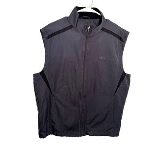 Greg Norman for Tasso Elba Outdoor Vest Dark Gray